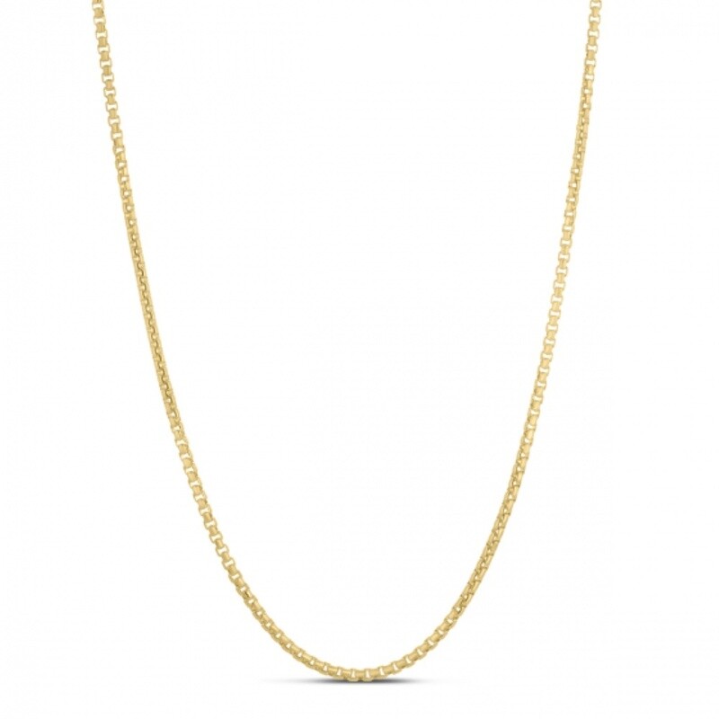 Silver Plated 2.1mm Round Box Chain, Chain Length: 18 Inch