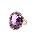 14K WG 11.06ct Amethyst Ring