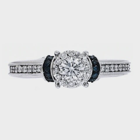 10K WG 0.58cttw Diamond Ring