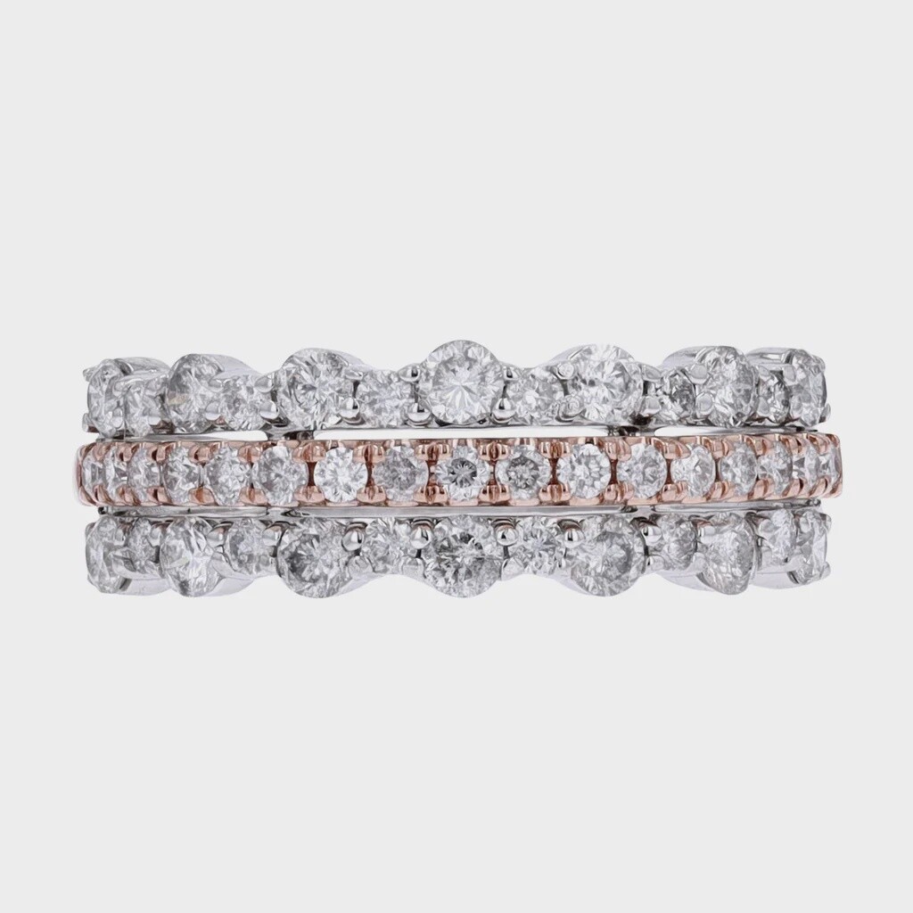 10K WG RG 1.00cttw diamond ring