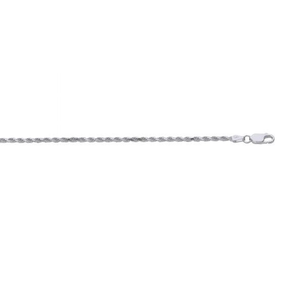SS 2.2mm Rope Diamond Cut Rope Chain