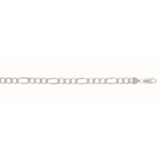 SS 7.2mm Flat Figaro Chain with Lobster Clasp