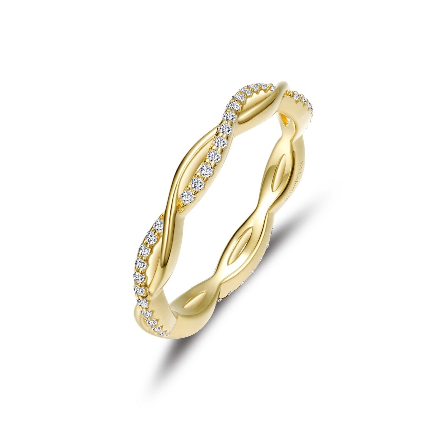 SS GP 0.52 Lassaire CTW Twist Wedding Band, Ring Size: Size 7