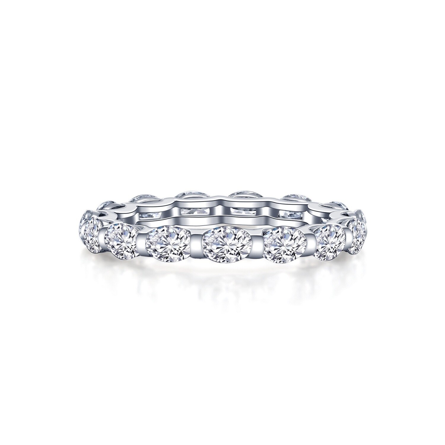 SS Oval Eternity Band, Ring Size: Size 9