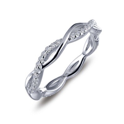 SS 0.52 CTW LassaireTwist Wedding Band