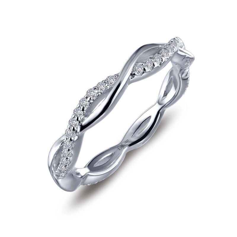 SS 0.52 CTW LassaireTwist Wedding Band