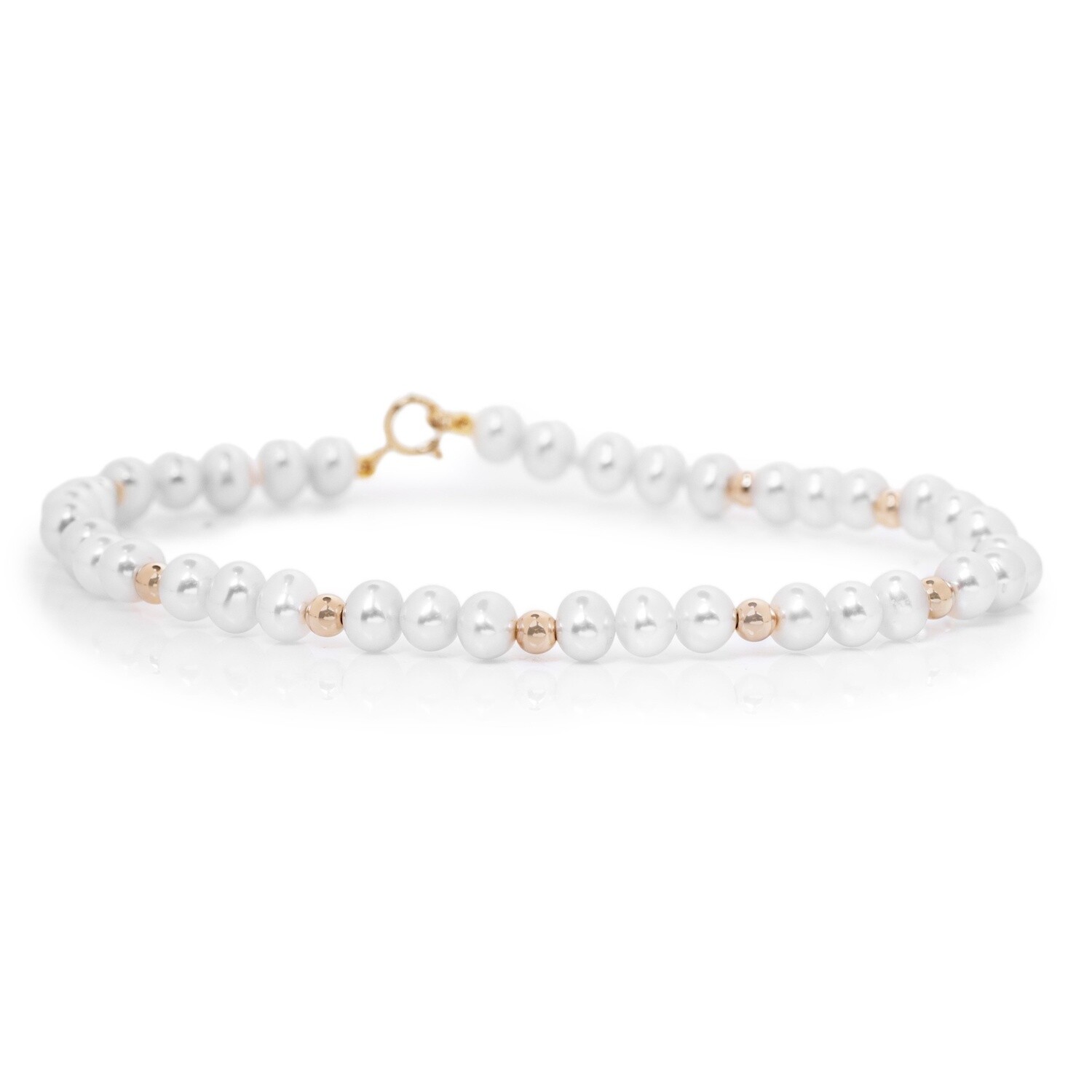 14K YG 5mm Pearl Bracelet 7.5 14K YG 5mm Pearl Bracelet 7.5"