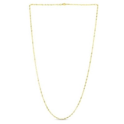 14K YG 1.3mm Singapore Chain