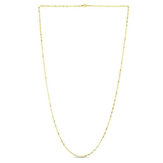 14K YG 1.3mm Singapore Chain