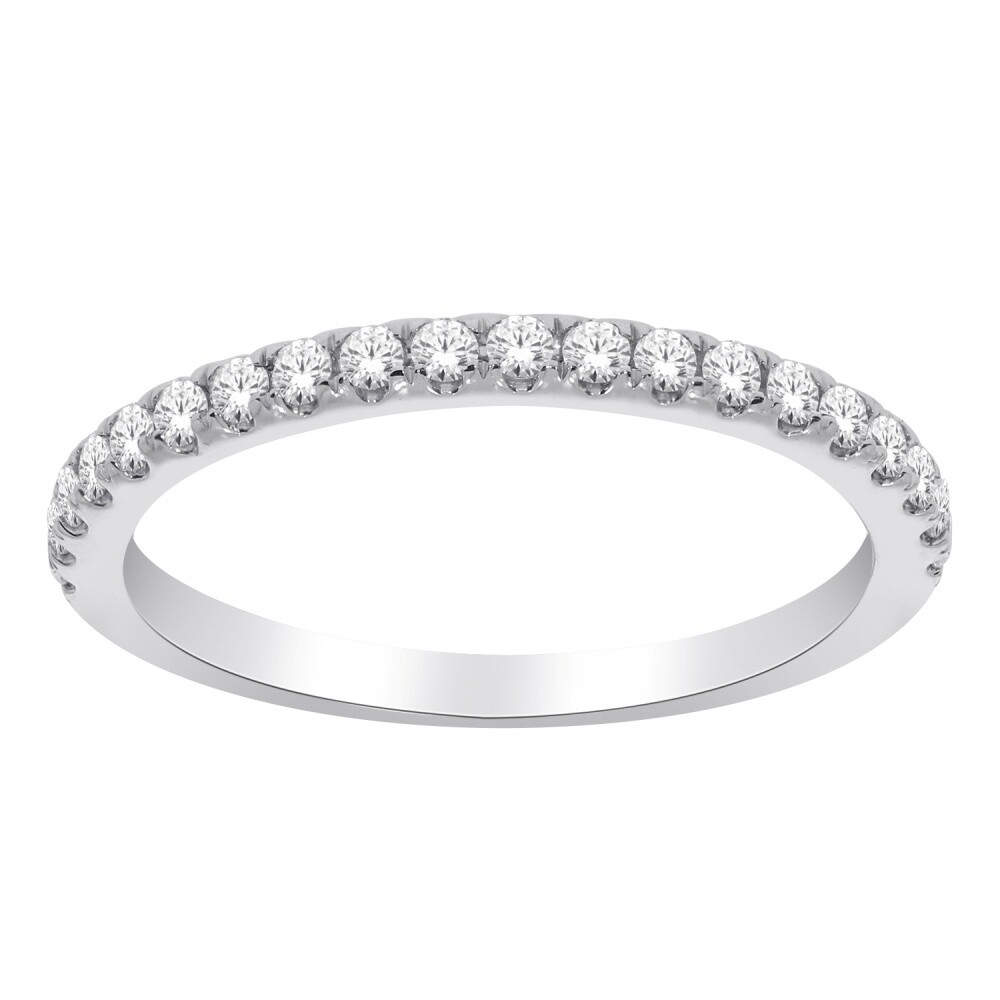 14K WG .33ct Diamond Pave Set Band