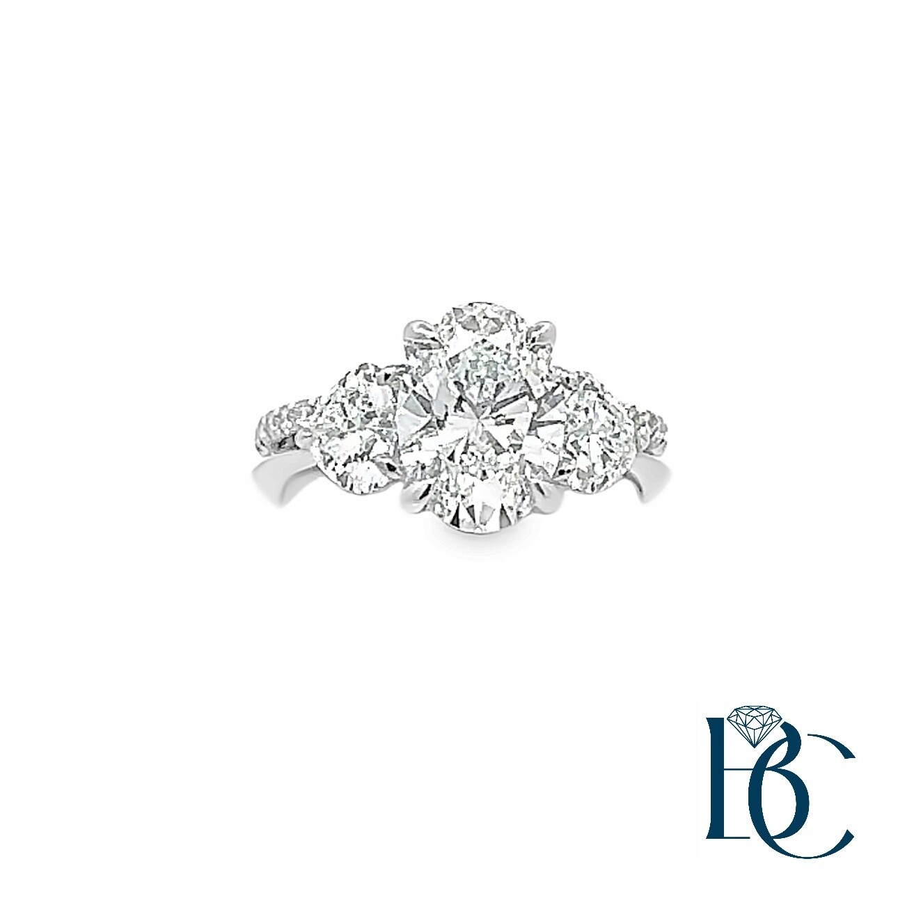 14K WG 3.25ctw Lab Diamond Wedding Set