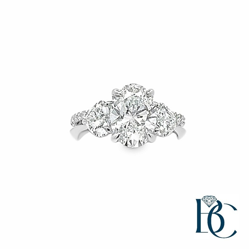 14K WG 3.25ctw Lab Diamond Wedding Set