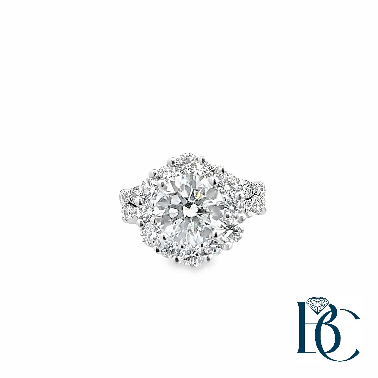 14k WG 3.75ctw Lab Diamond Bridal Set