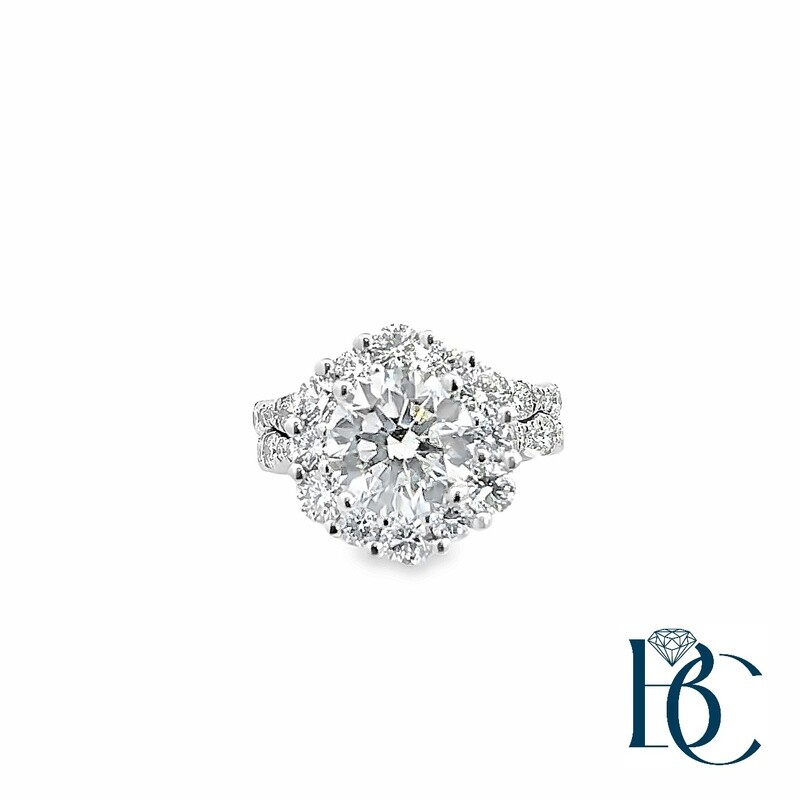 14k WG 3.75ctw Lab Diamond Bridal Set