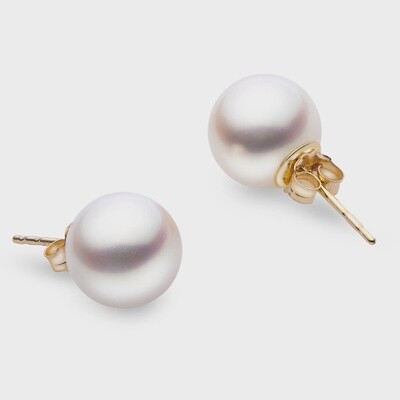 14k YG Akoya Pearl Stud Earrings