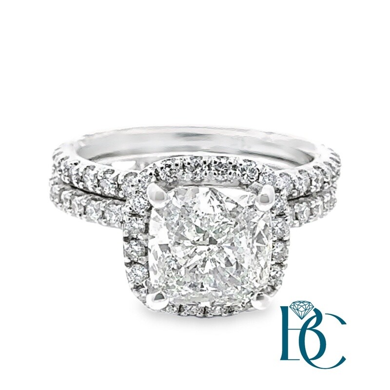 14K 2.70 Lab Diamond Bridal Set (center 2.01ct)