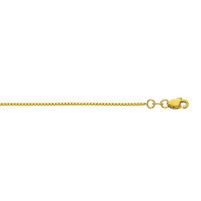 10K YG 0.94mm Box Chain with Lobster Clasp