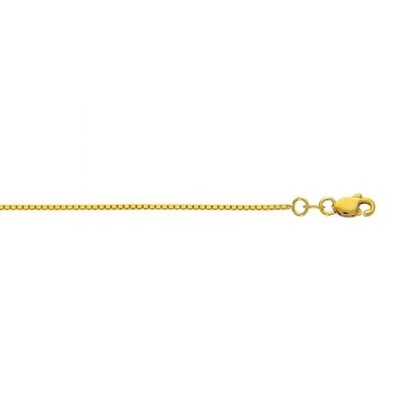 10K YG 0.94mm Box Chain with Lobster Clasp