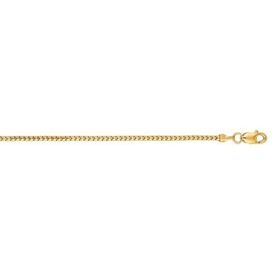 14K YG 1.3mm Ice Chain with Lobster Clasp