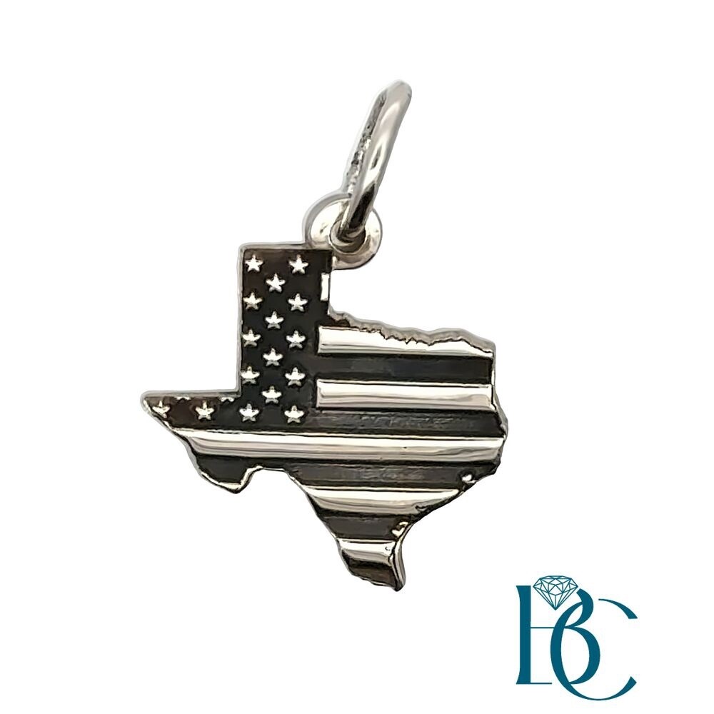 Texas with American Flag Charm BCJ1005