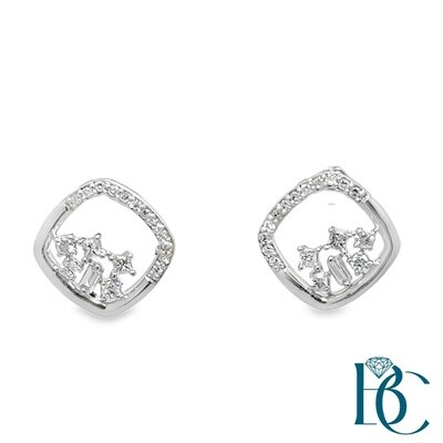 10K WG 0.20 Diamond Earrings