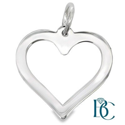 SS Heart with Heart Cutout Charm BCJ1034