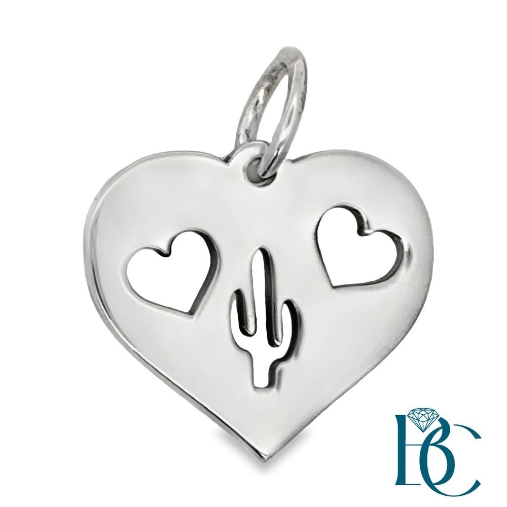 SS Hearts and Cactus Charm BCJ1057