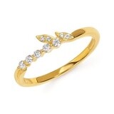 14K YG 0.12ctw Diamond Band Sz 6.5