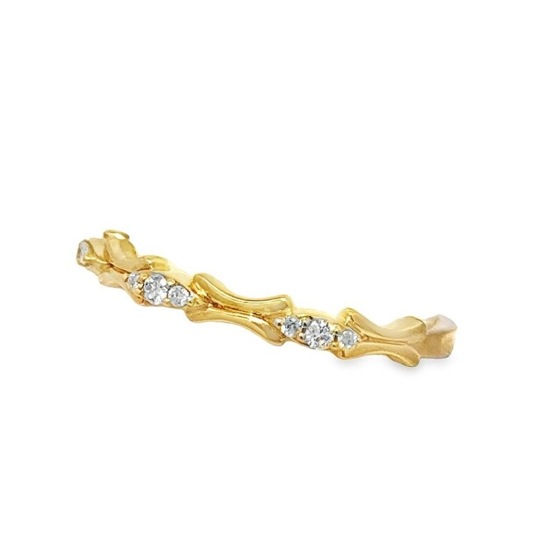 10k YG 0.08ctw Diamond Anniversary Band