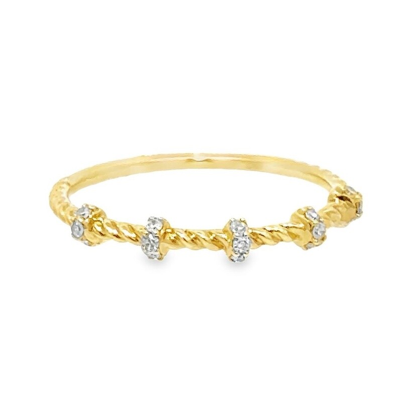 10k YG 0.09ctw Diamond Anniversary Band