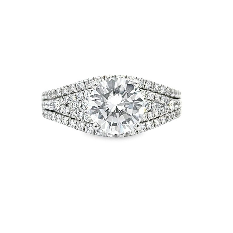 18k WG Semi-Mount 0.92ctw Diamond Ring
