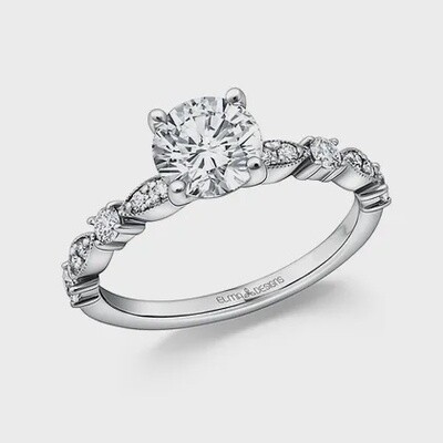 18k WG Semi-Mount 0.27ctw Diamond Ring
