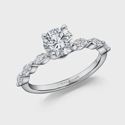 18k WG Semi-Mount 0.37ctw Diamond Ring