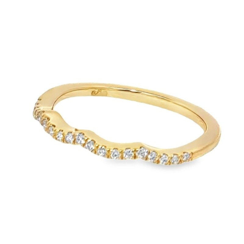 18k YG 0.15ctw Diamond Anniversary Band