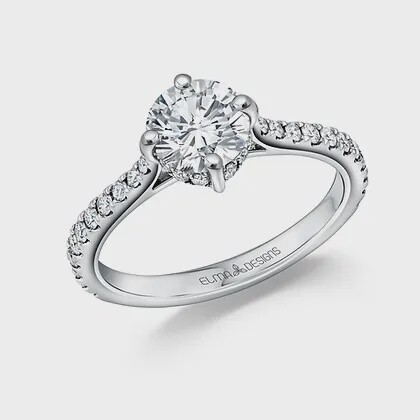 18k WG Semi-Mount 0.40ctw Diamnd Ring