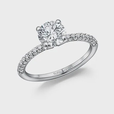 18k WG Semi-Mount 0.39ctw Diamond Ring