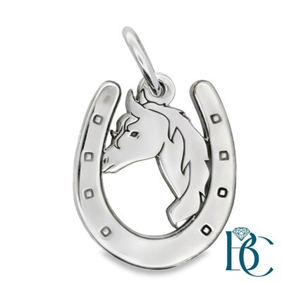 SS Horse with Horseshoe Charm BCJ1067