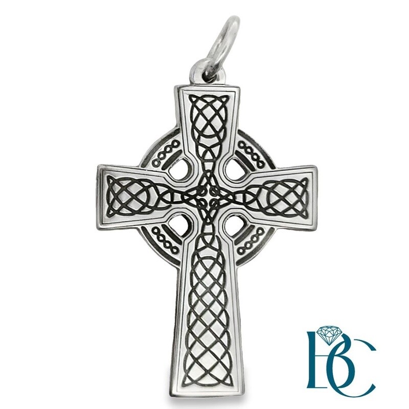 SS Celtic Cross Pendant BCJ1077