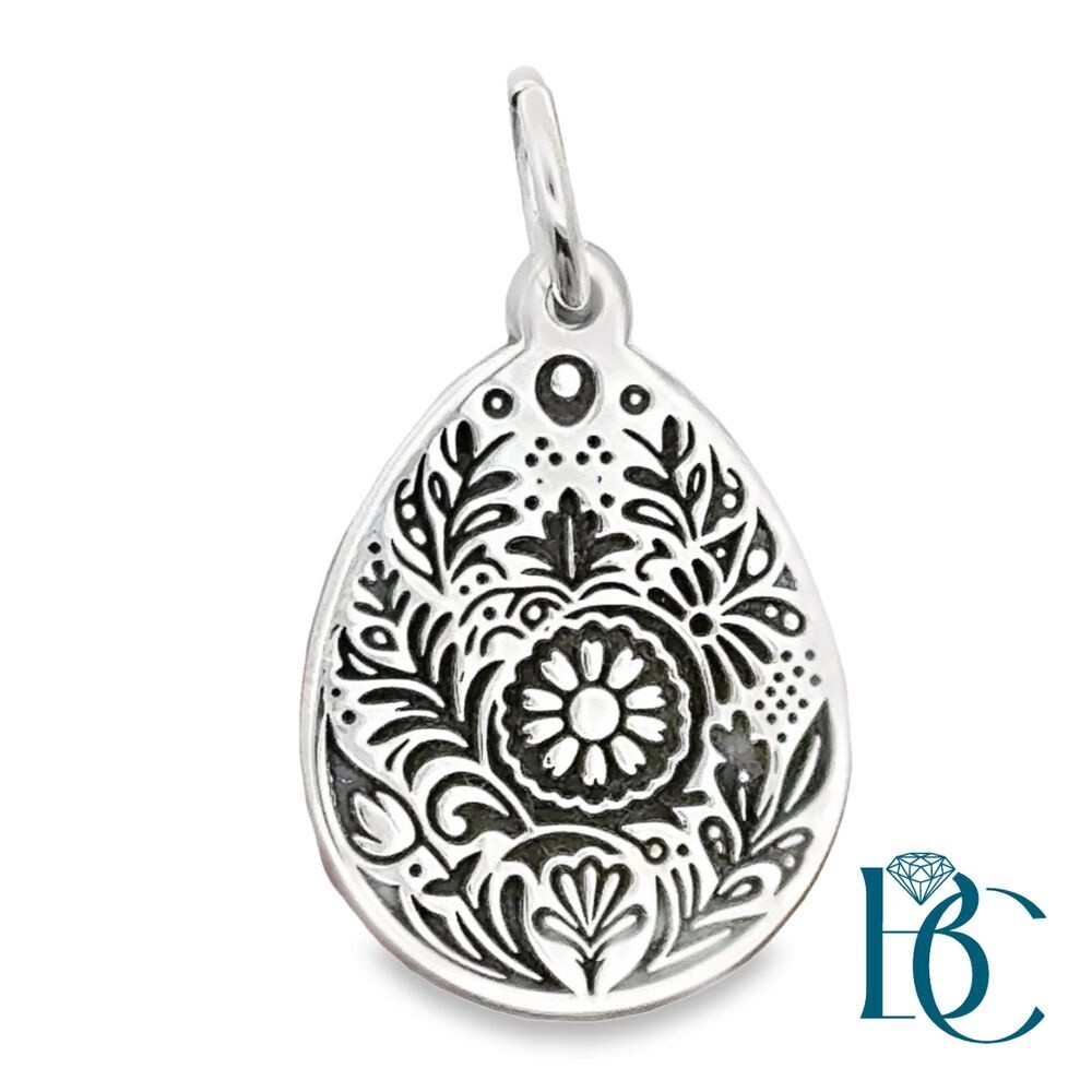 SS Floral Raindrop Charm BCJ1088