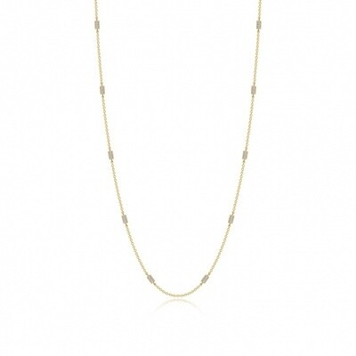 SS GP 0.60ctw Simulated Diamond Station Necklace