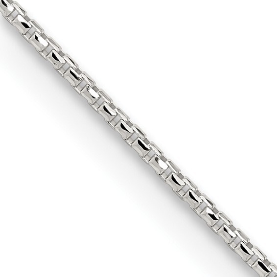 SS 1.5mm Diamond Cut Round Box Chain, Chain Length: 22 Inch