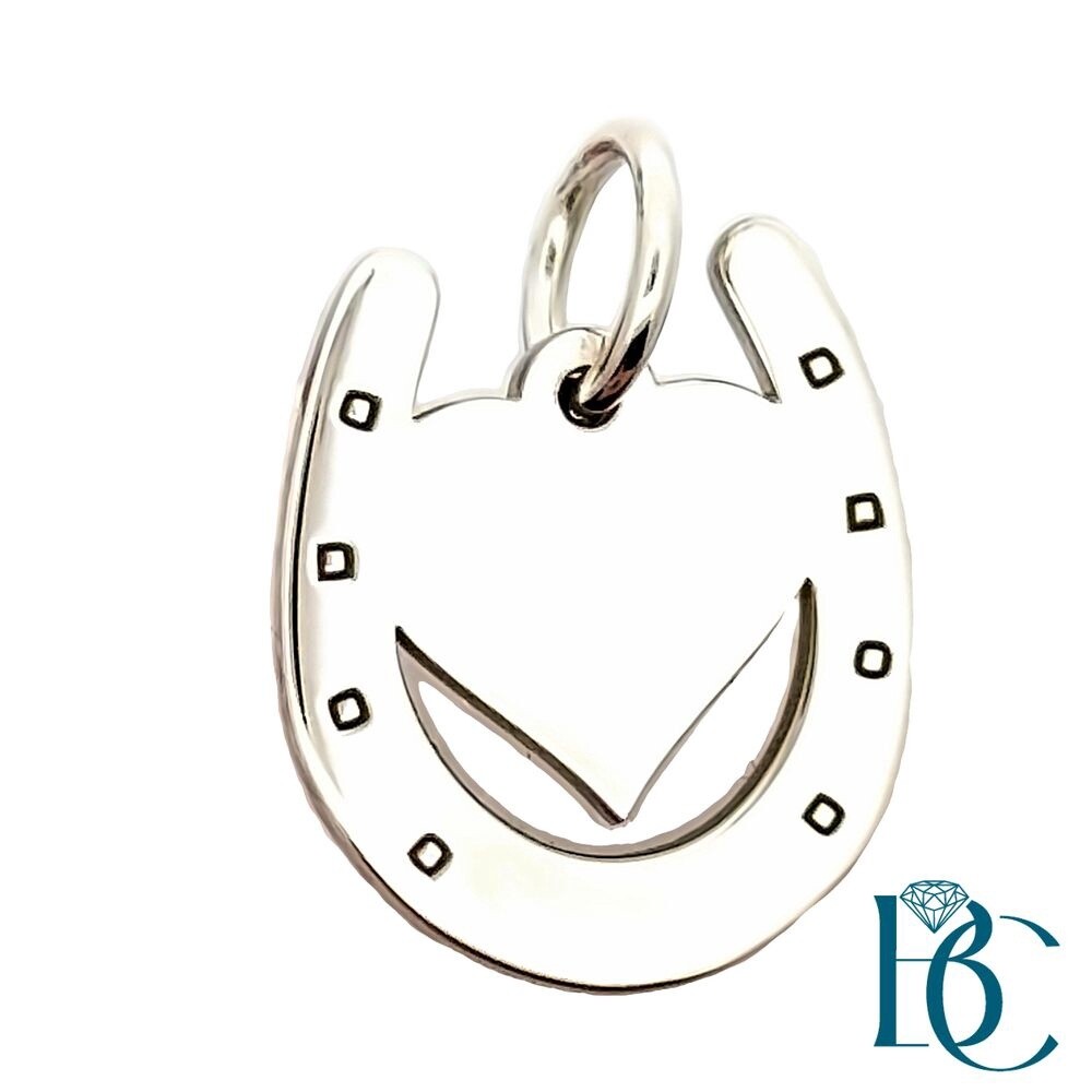 SS Horseshoe Heart Charm BCJ1100