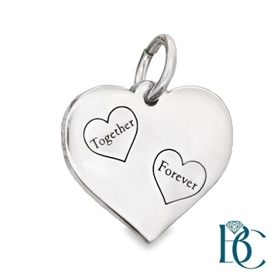 SS Together Forever Heart Charm BCJ1102 SS Together Forever Heart Charm BCJ1102
