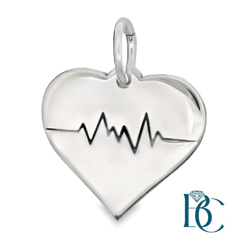 SS Heartbeat Heart Charm BCJ1109 SS Heartbeat Heart Charm BCJ1109