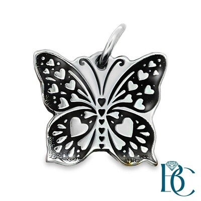 SS Butterfly with Hearts Charm BCJ1120