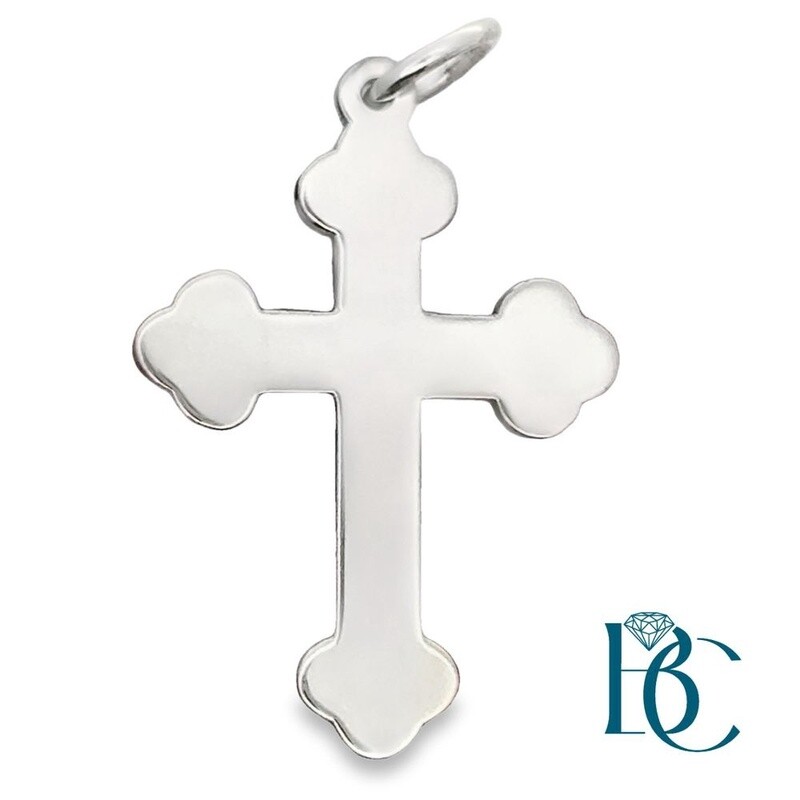 SS Polished Cross Charm BCJ1122