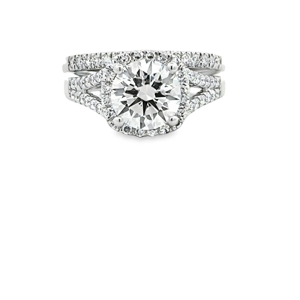 14k WG 2.50ctw Lab Diamond Bridal Set