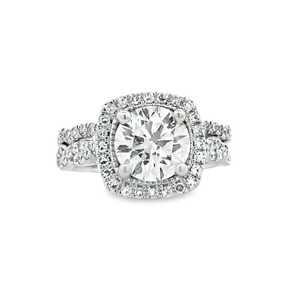 14k WG 2.60ctw Lab Diamond Wedding Set