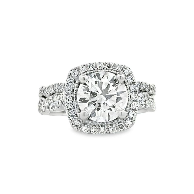 14k WG 2.60ctw Lab Diamond Wedding Set