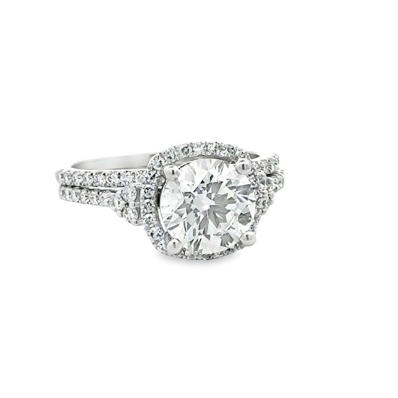14k WG 2.50cttw Lab Diamond Wedding Set